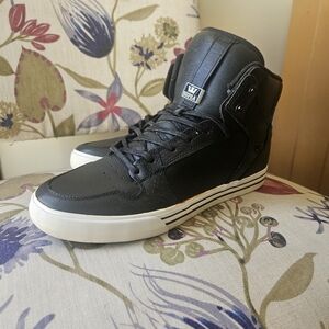 Supra Vaider | Black Leather, Size 12